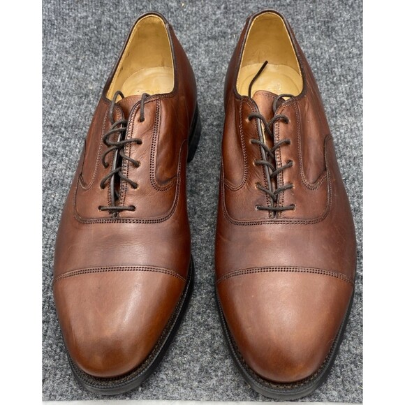 Johnston Murphy Limited Collection Brown Leather Cap Toe Oxfords 24-93140 8.5 D main image 7